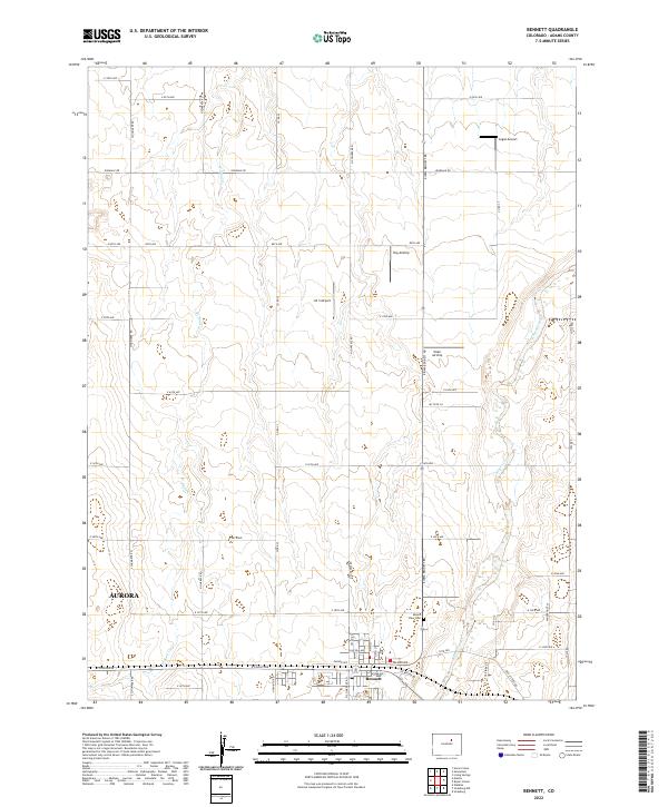 Bennett, CO — USGS 7.5-minute topo (2022)