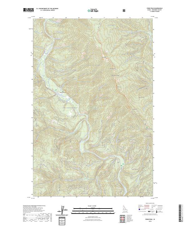Pond Peak, ID — USGS 7.5-minute topo (2024)