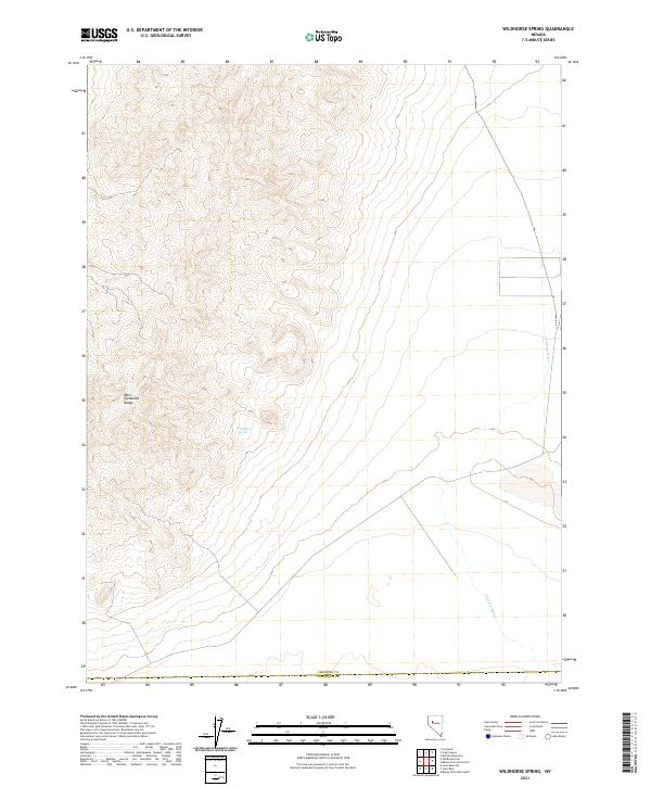 Wildhorse Spring, NV — USGS 7.5-minute topo (2021)