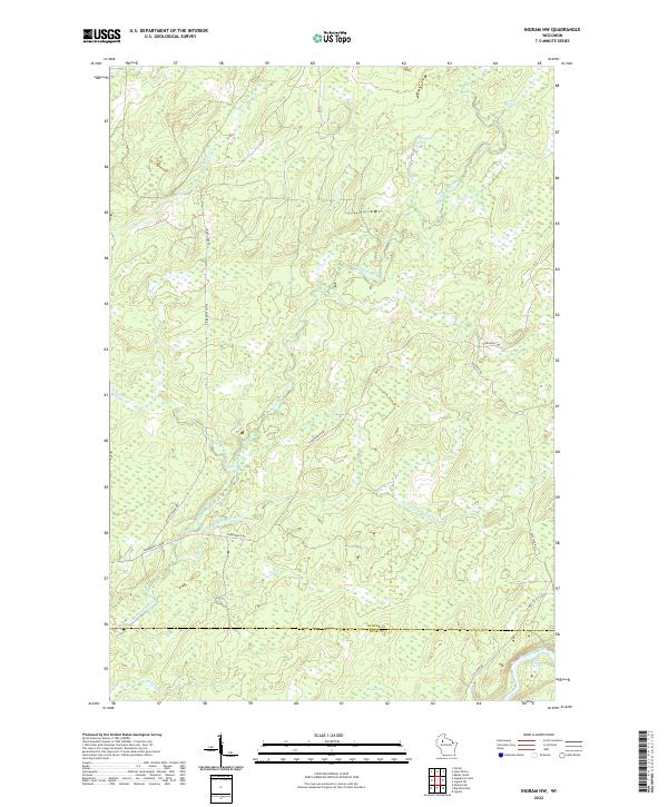 Ingram NW, WI — USGS 7.5-minute topo (2022)