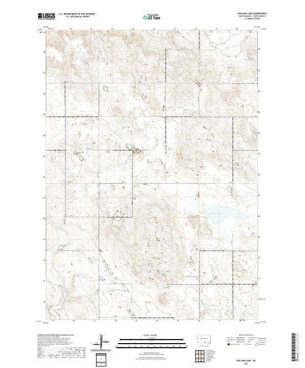Dog Ear Lake, SD — USGS 7.5-minute topo (2021)