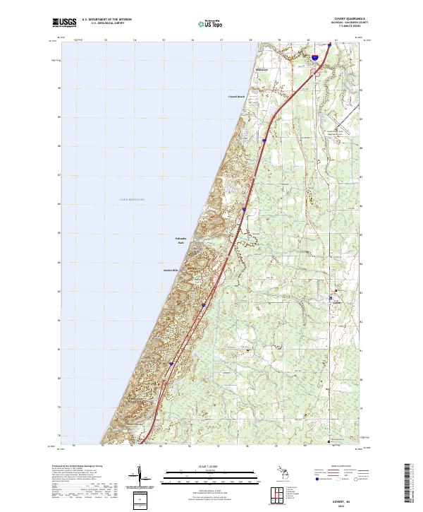 Covert, MI — USGS 7.5-minute topo (2023)