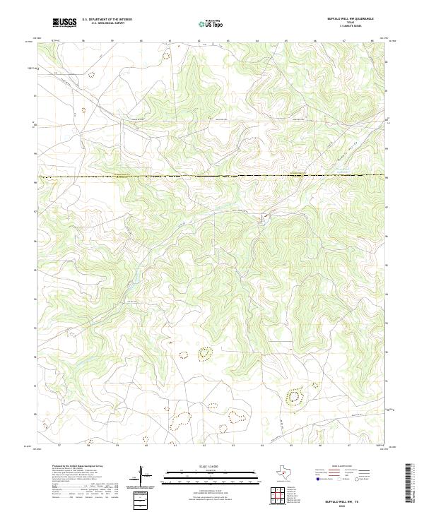 Buffalo Well NW, TX — USGS 7.5-minute topo (2022)