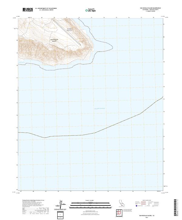 San Nicolas Island, CA — USGS 7.5-minute topo (2021)