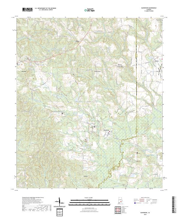 Glenwood, AL — USGS 7.5-minute topo (2024)