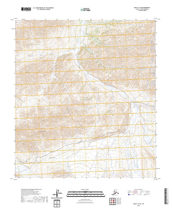 Healy C-6 SW, AK — USGS 7.5-minute topo (2024)