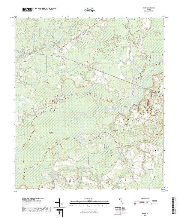 Bruce, FL — USGS 7.5-minute topo (2024)
