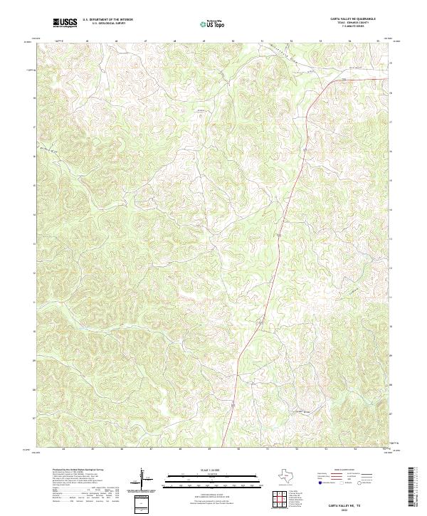 Carta Valley NE, TX — USGS 7.5-minute topo (2022)