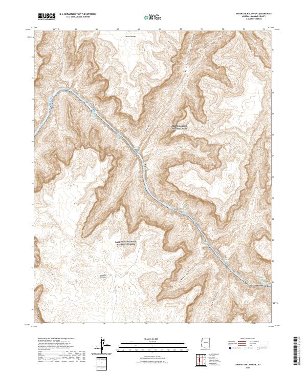 Separation Canyon, AZ — USGS 7.5-minute topo (2021)