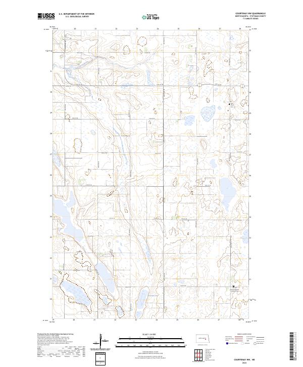 Courtenay NW, ND — USGS 7.5-minute topo (2024)