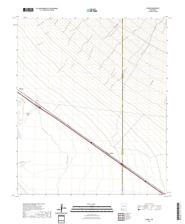Lisbon, NM — USGS 7.5-minute topo (2023)