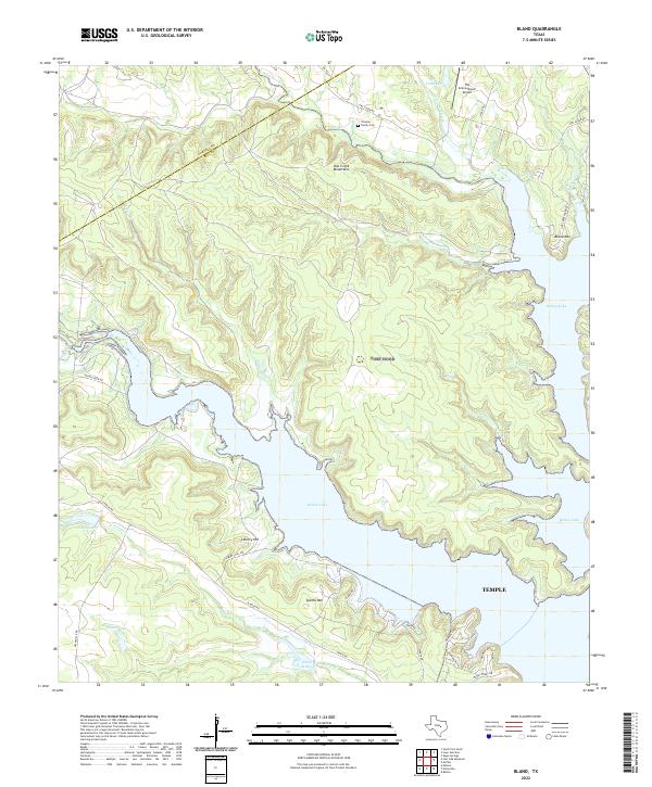 Bland, TX — USGS 7.5-minute topo (2022)