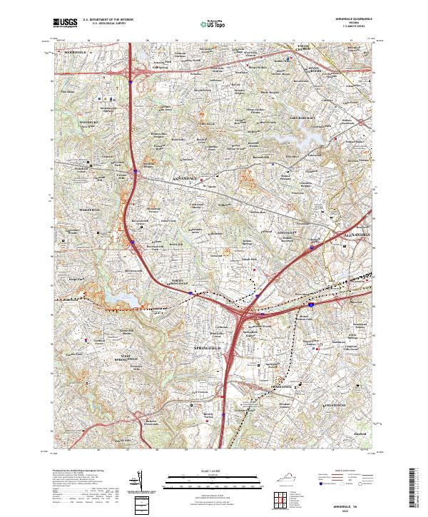 Annandale, VA — USGS 7.5-minute topo (2022)