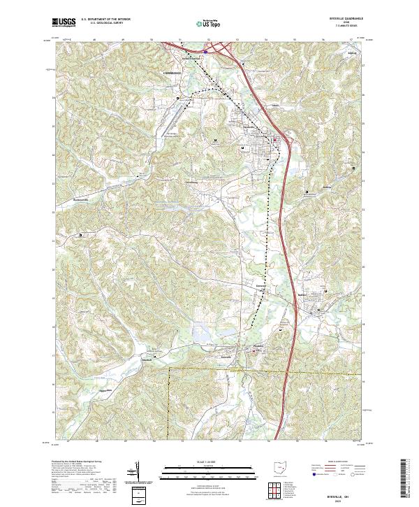 Byesville, OH — USGS 7.5-minute topo (2023)