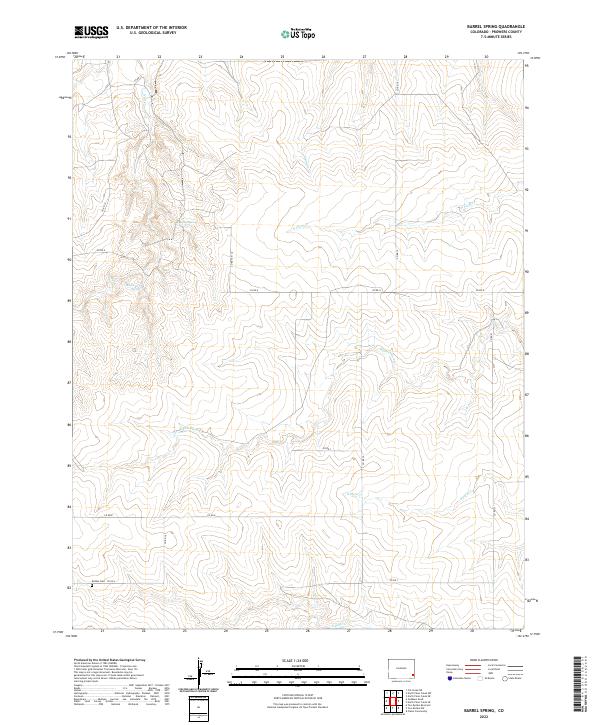Barrel Spring, CO — USGS 7.5-minute topo (2022)