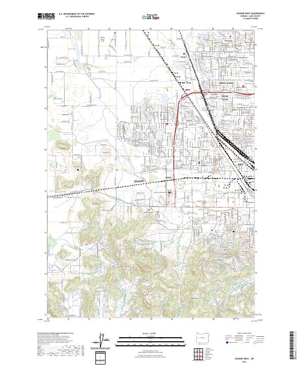 Eugene West, OR — USGS 7.5-minute topo (2023)