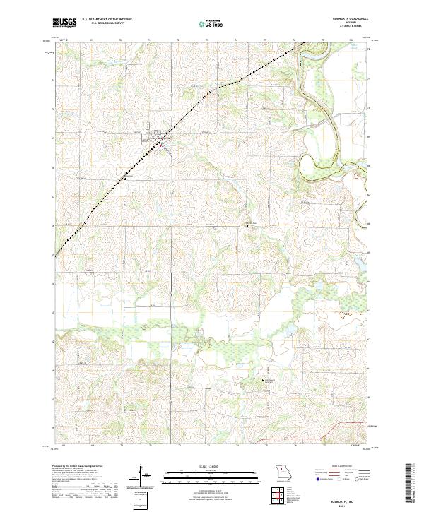 Bosworth, MO — USGS 7.5-minute topo (2021)
