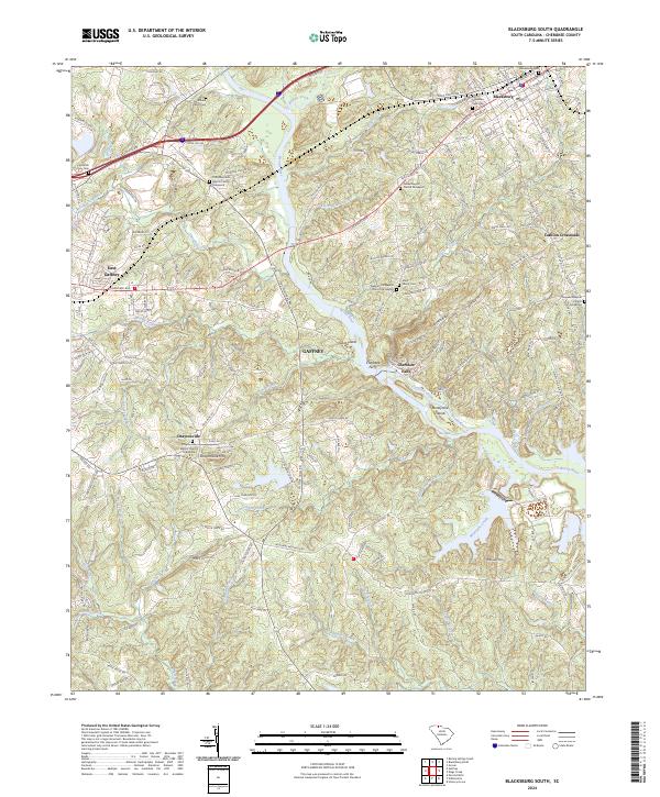 Blacksburg South, SC — USGS 7.5-minute topo (2024)