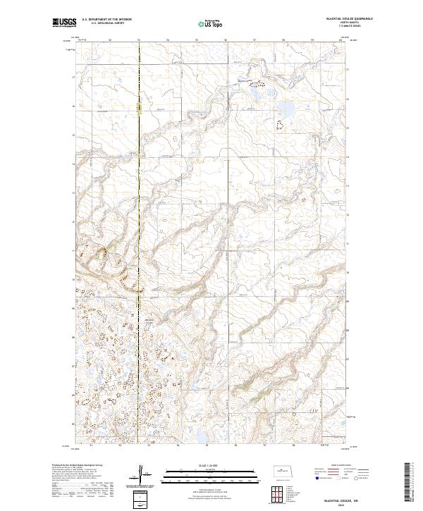 Blacktail Coulee, ND — USGS 7.5-minute topo (2024)