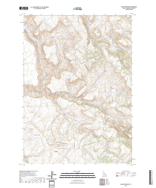 Lone Pine Ridge, ID — USGS 7.5-minute topo (2024)