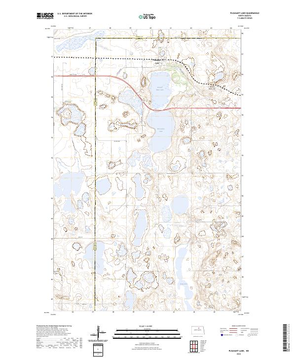 Pleasant Lake, ND — USGS 7.5-minute topo (2024)