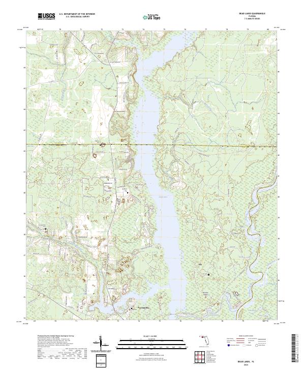 Dead Lakes, FL — USGS 7.5-minute topo (2024)
