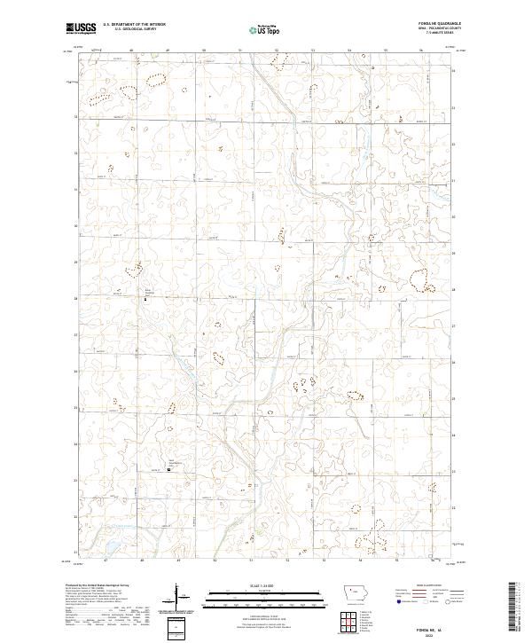 Fonda NE, IA — USGS 7.5-minute topo (2022)