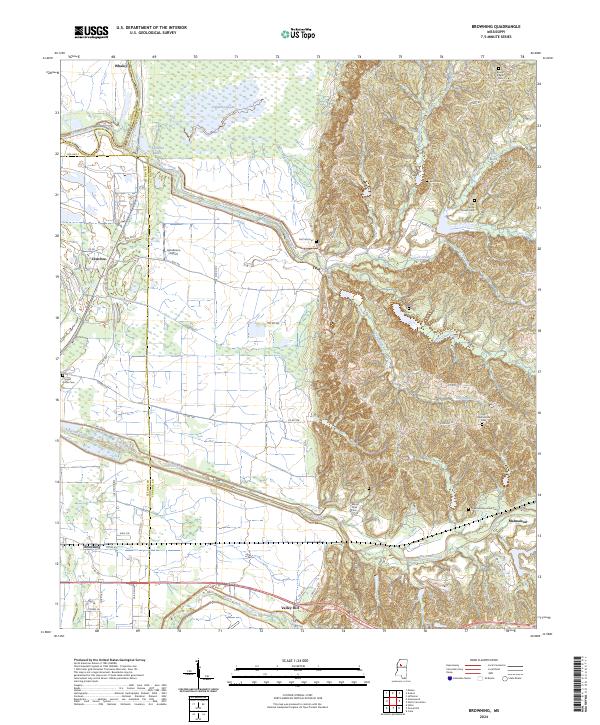 Browning, MS — USGS 7.5-minute topo (2024)