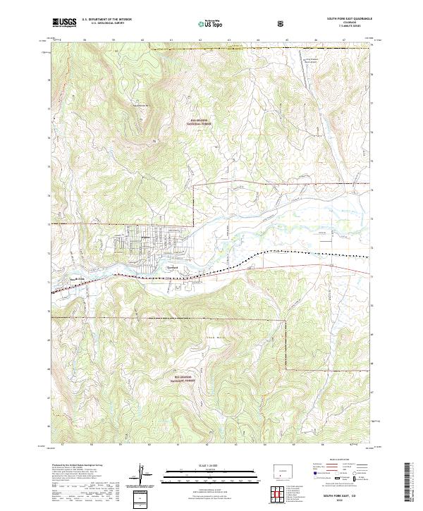 South Fork East, CO — USGS 7.5-minute topo (2022)