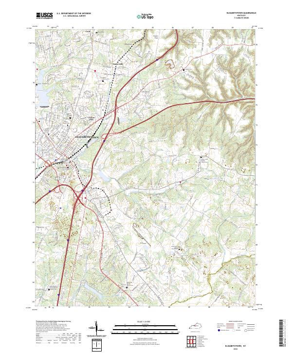 Elizabethtown, KY — USGS 7.5-minute topo (2022)