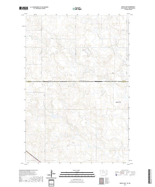 Maple Leaf, SD-ND — USGS 7.5-minute topo (2021)