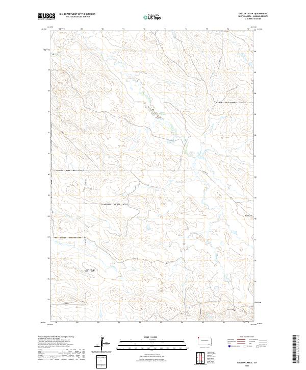 Gallup Creek, SD — USGS 7.5-minute topo (2021)