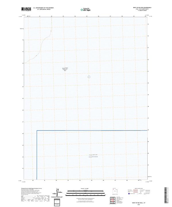 West of Big Pass, UT — USGS 7.5-minute topo (2023)