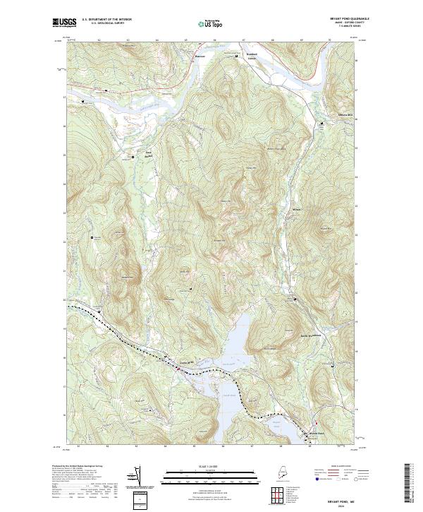 Bryant Pond, ME — USGS 7.5-minute topo (2024)