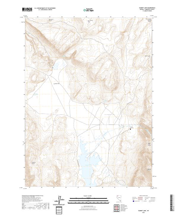 Summit Lake, NV — USGS 7.5-minute topo (2021)