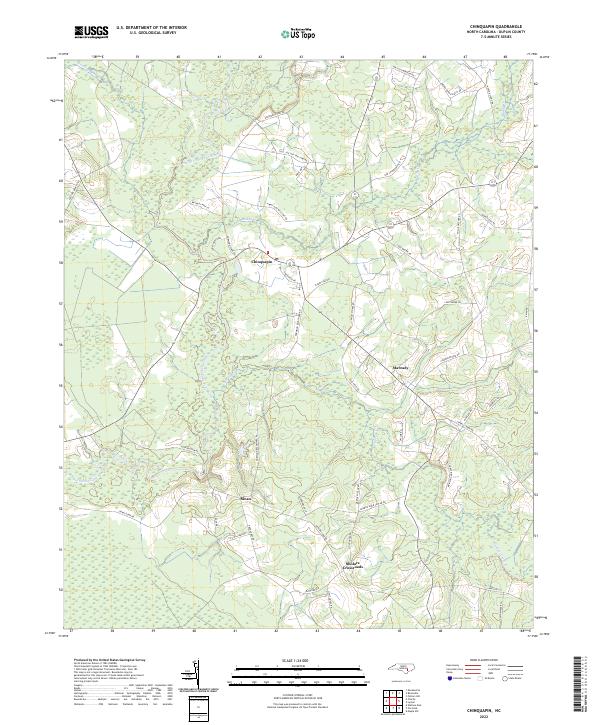 Chinquapin, NC — USGS 7.5-minute topo (2022)