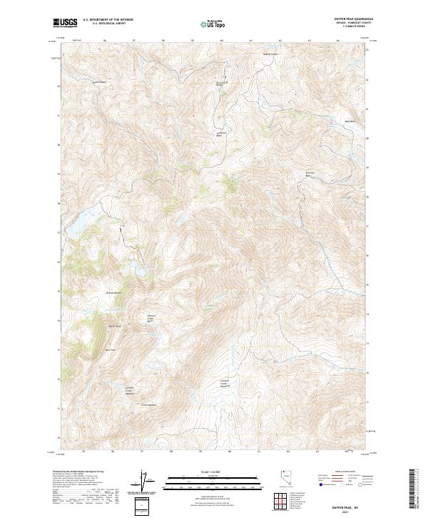 Duffer Peak, NV — USGS 7.5-minute topo (2021)