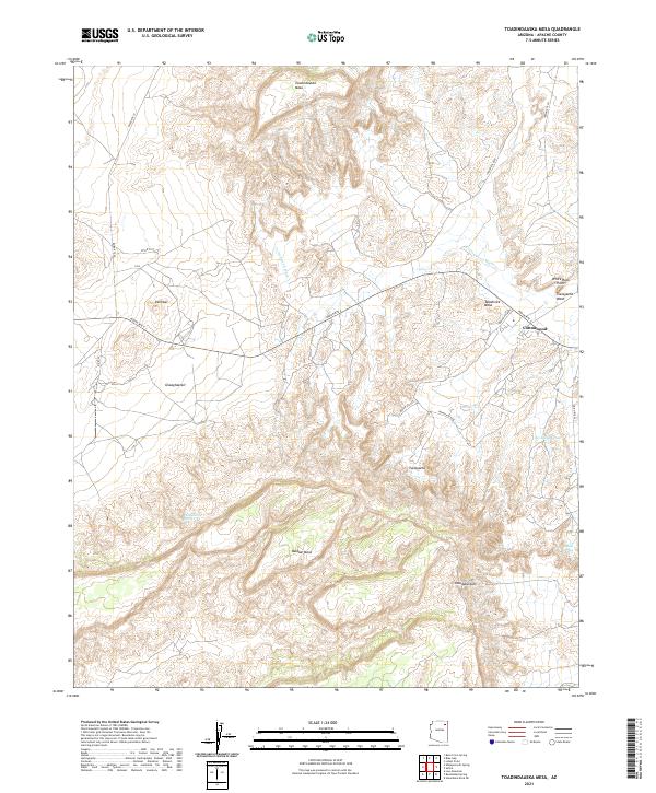 Toadindaaska Mesa, AZ — USGS 7.5-minute topo (2021)