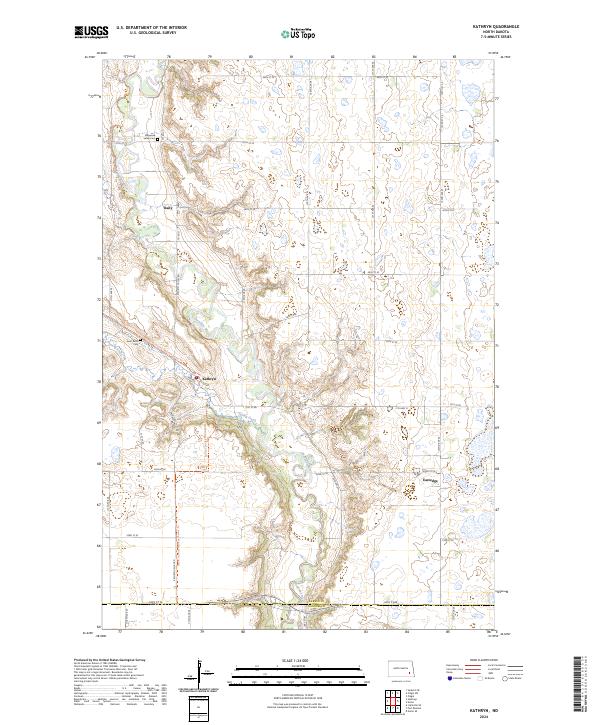 Kathryn, ND — USGS 7.5-minute topo (2024)