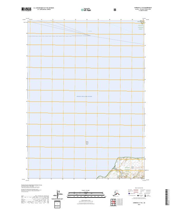 Cordova C-7 SE, AK — USGS 7.5-minute topo (2024)