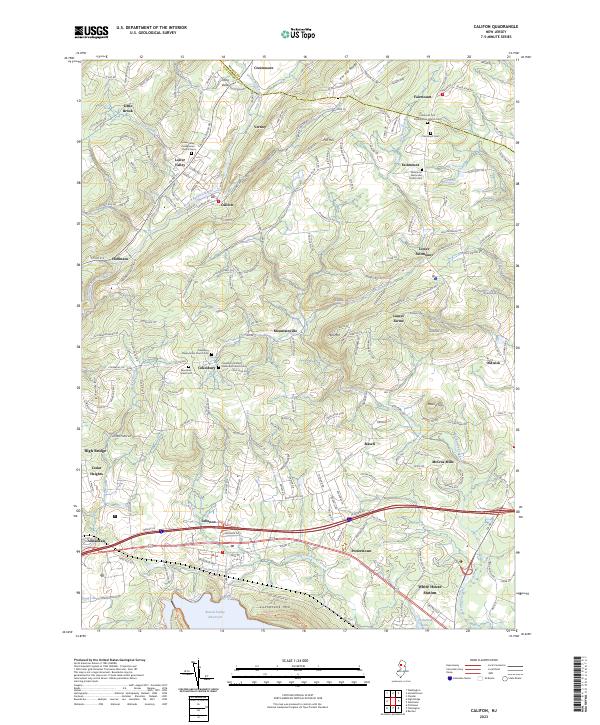 Califon, NJ — USGS 7.5-minute topo (2023)