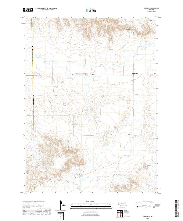 Redington, NE — USGS 7.5-minute topo (2021)