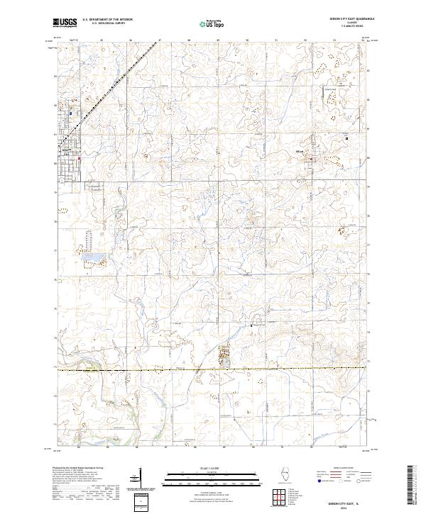 Gibson City East, IL — USGS 7.5-minute topo (2024)