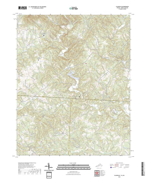 Claudville, VA-NC — USGS 7.5-minute topo (2022)