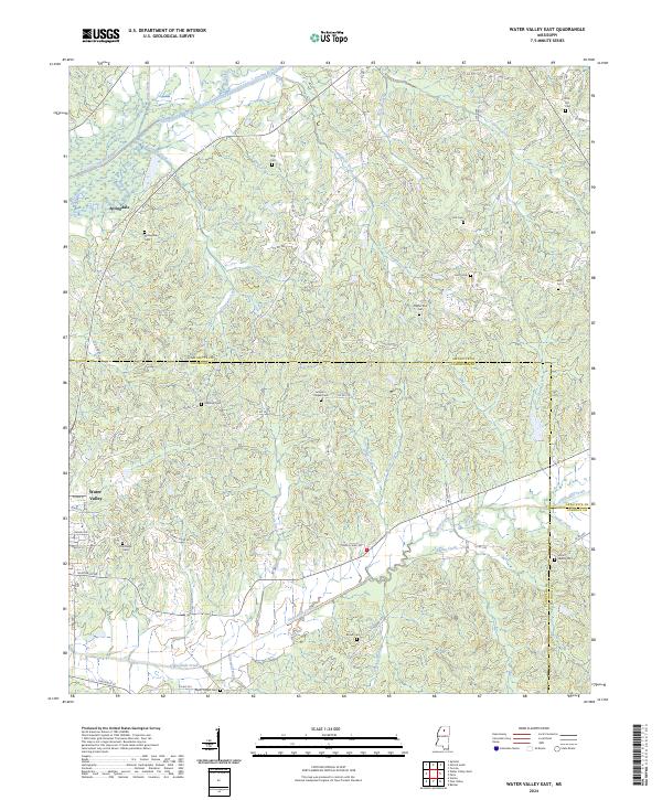 Water Valley East, MS — USGS 7.5-minute topo (2024)