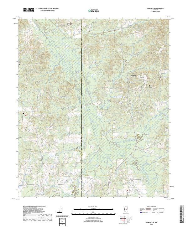 Conehatta, MS — USGS 7.5-minute topo (2024)