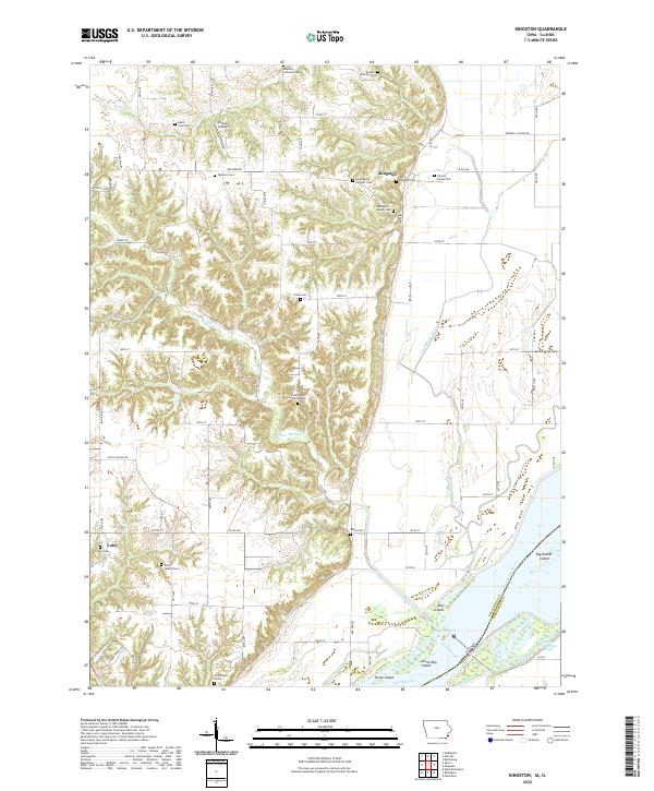 Kingston, IA-IL — USGS 7.5-minute topo (2022)
