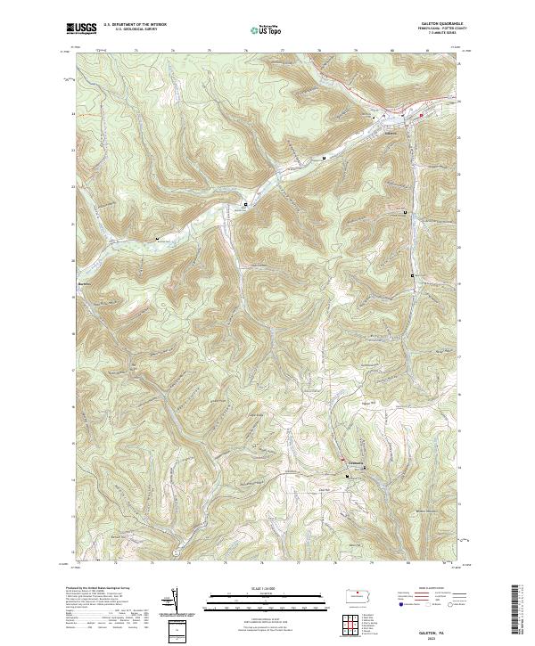 Galeton, PA — USGS 7.5-minute topo (2023)