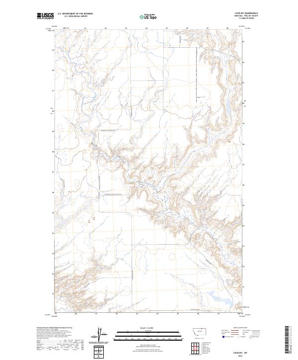 Lovejoy, MT — USGS 7.5-minute topo (2024)