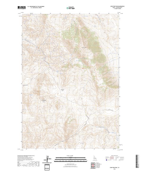 Lone Pine Peak, ID — USGS 7.5-minute topo (2024)